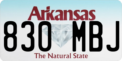 AR license plate 830MBJ