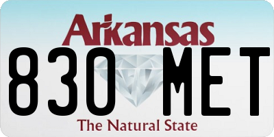 AR license plate 830MET