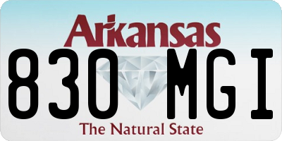 AR license plate 830MGI