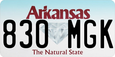 AR license plate 830MGK