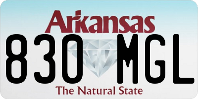 AR license plate 830MGL