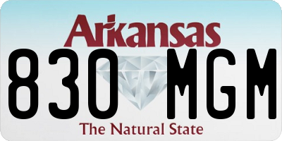 AR license plate 830MGM