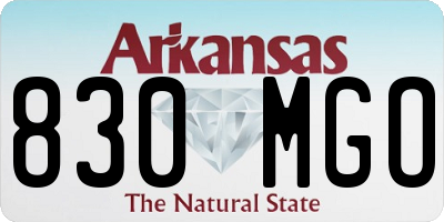 AR license plate 830MGO