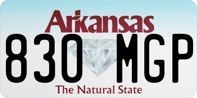 AR license plate 830MGP