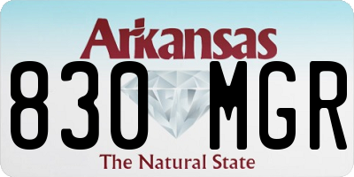 AR license plate 830MGR