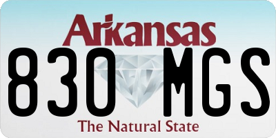 AR license plate 830MGS