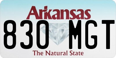 AR license plate 830MGT