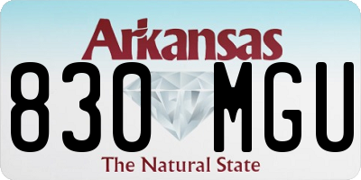 AR license plate 830MGU