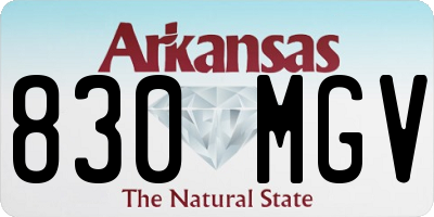 AR license plate 830MGV