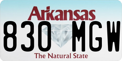 AR license plate 830MGW