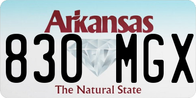 AR license plate 830MGX
