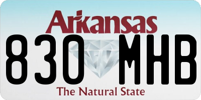 AR license plate 830MHB