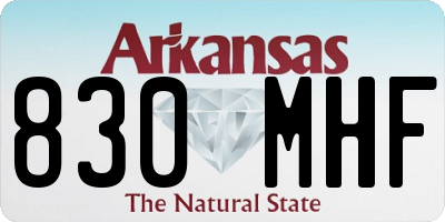 AR license plate 830MHF