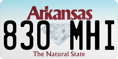 AR license plate 830MHI