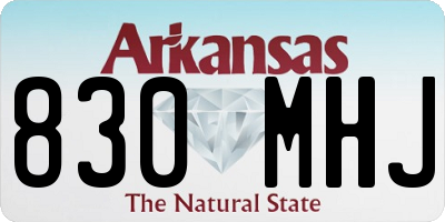 AR license plate 830MHJ
