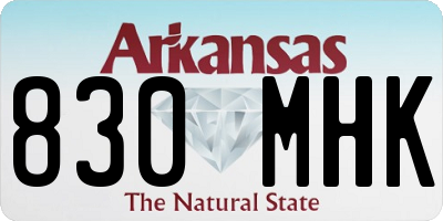 AR license plate 830MHK