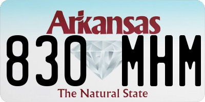 AR license plate 830MHM
