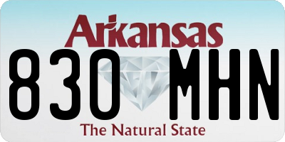 AR license plate 830MHN