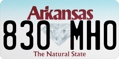AR license plate 830MHO
