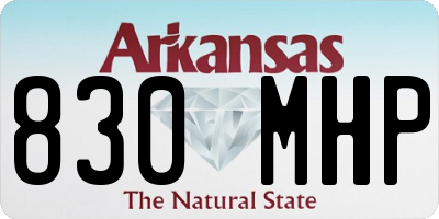 AR license plate 830MHP