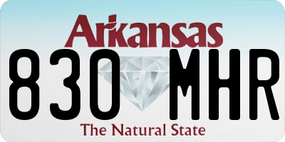 AR license plate 830MHR