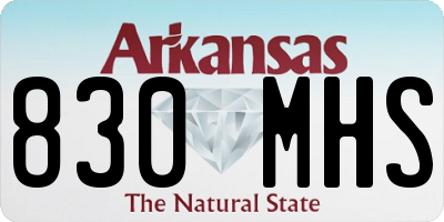AR license plate 830MHS
