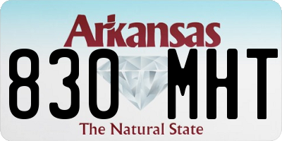 AR license plate 830MHT