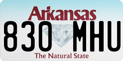 AR license plate 830MHU