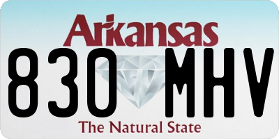 AR license plate 830MHV