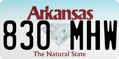 AR license plate 830MHW