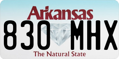 AR license plate 830MHX