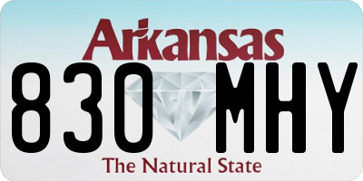 AR license plate 830MHY