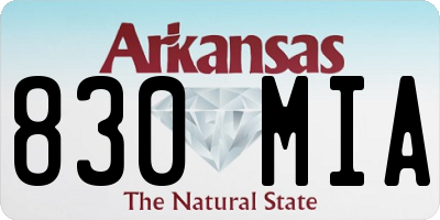 AR license plate 830MIA