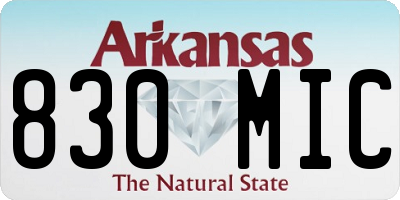 AR license plate 830MIC