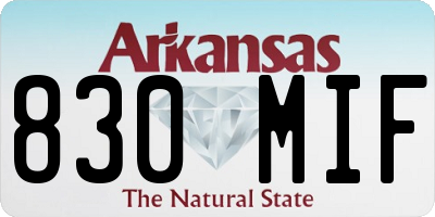 AR license plate 830MIF