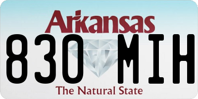 AR license plate 830MIH