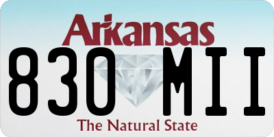 AR license plate 830MII