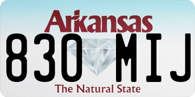AR license plate 830MIJ