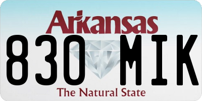 AR license plate 830MIK
