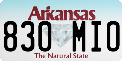 AR license plate 830MIO