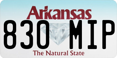 AR license plate 830MIP