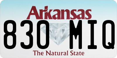AR license plate 830MIQ