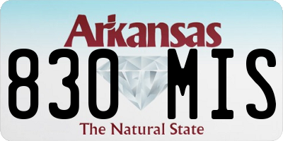 AR license plate 830MIS