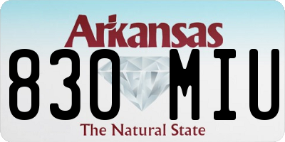 AR license plate 830MIU