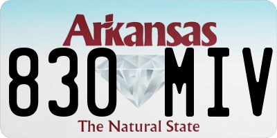 AR license plate 830MIV