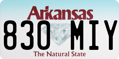 AR license plate 830MIY