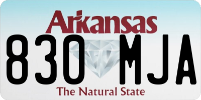 AR license plate 830MJA
