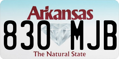 AR license plate 830MJB