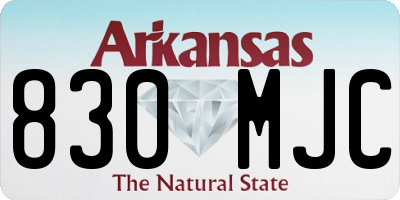 AR license plate 830MJC