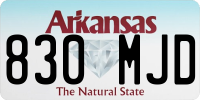 AR license plate 830MJD